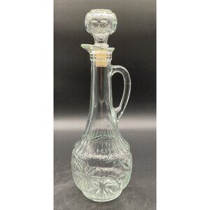 Mogen David Collectors Glass Wine Decanter With Stopper Kosher 12"H USA 1960s